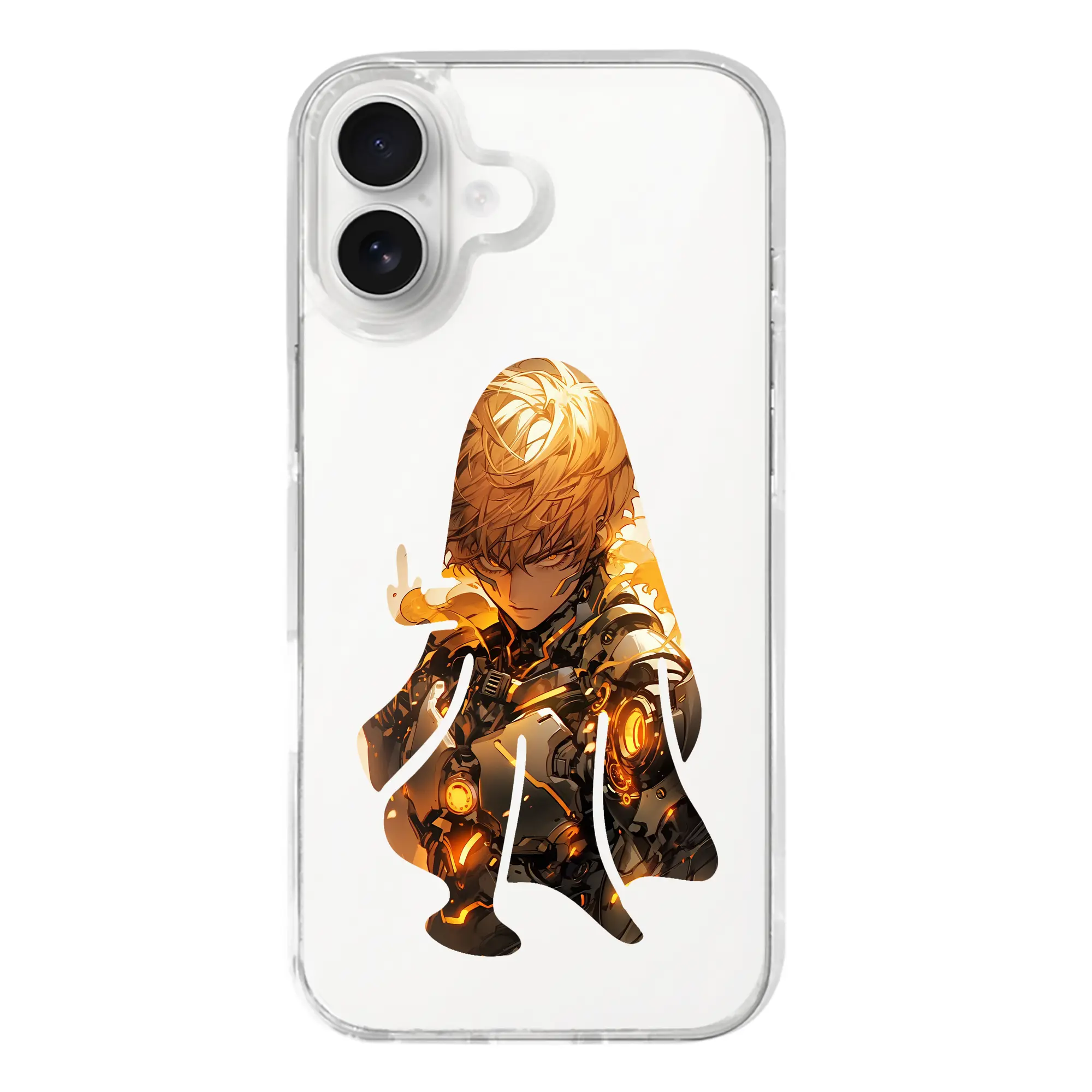 ワンパンマン グッズ ジェノス - iPhone 17シリーズ 透明スマホケース – 薄型・耐衝撃・精密フィット保護カバー